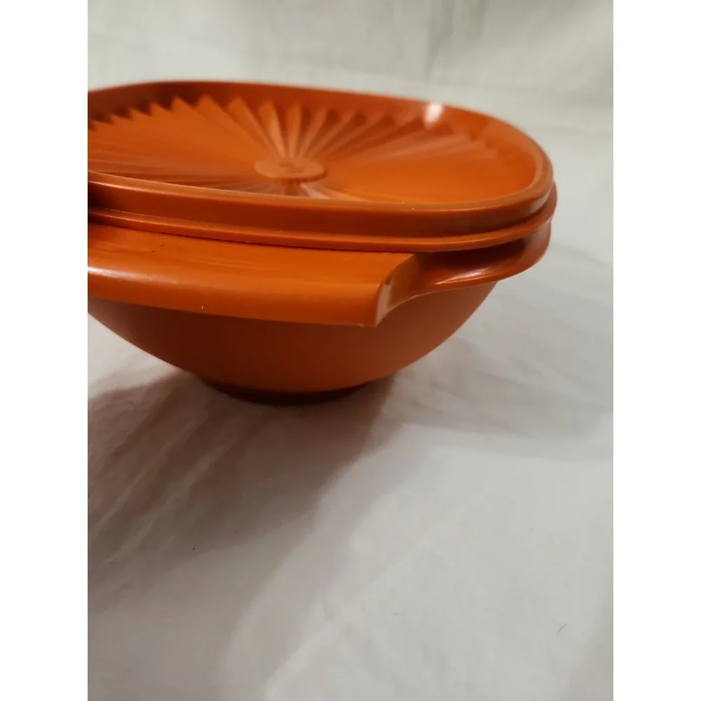 Vintage Tupperware Bowl 838-7 with Lid Orange